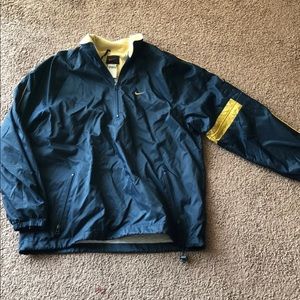 Men’s Vintage Blue Gold Nike Windbreaker Pullover